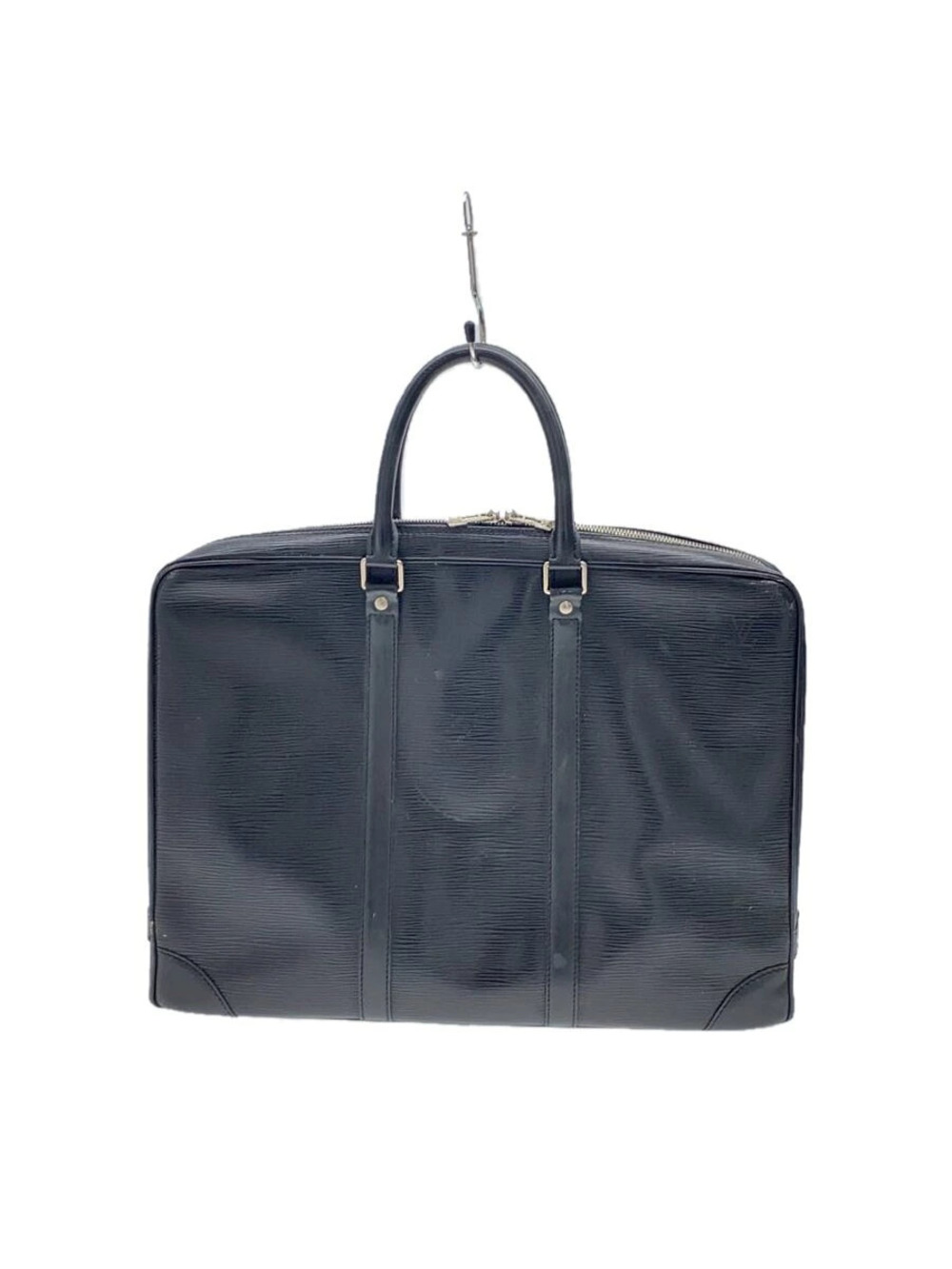 LOUIS VUITTON Porte Documents Voyage Epi Black Leather Black Solid